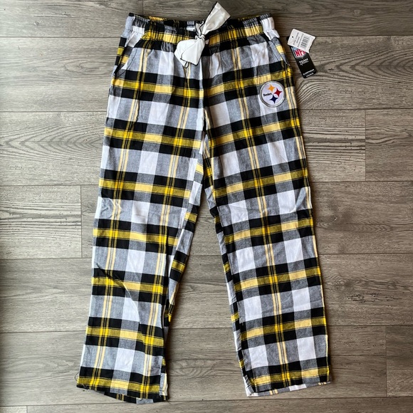 Pittsburgh Steelers Headway Ladies Flannel Pant Plaid Pajama Bottom Medium NWT